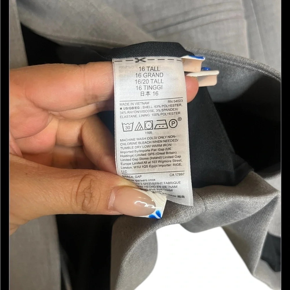 NWT !!! Gap light grey classic blazer size 16Tall